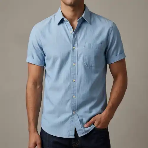 Men's Stylish Half Sleev Casual Solid Shirt ( Paste)