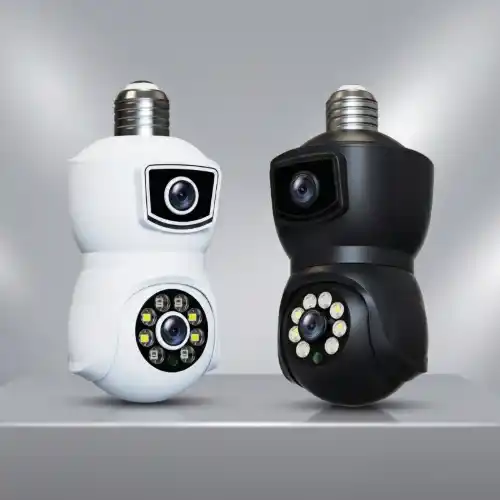 V380 E9 Dual Lens Bulb PTZ IP Camera
