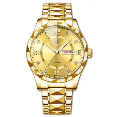 BINBOND 2521 Luxury Brand Luminous Quartz Watch For Men (full golden)