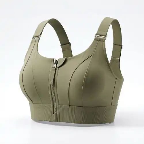 Front Zipper Sports Bra