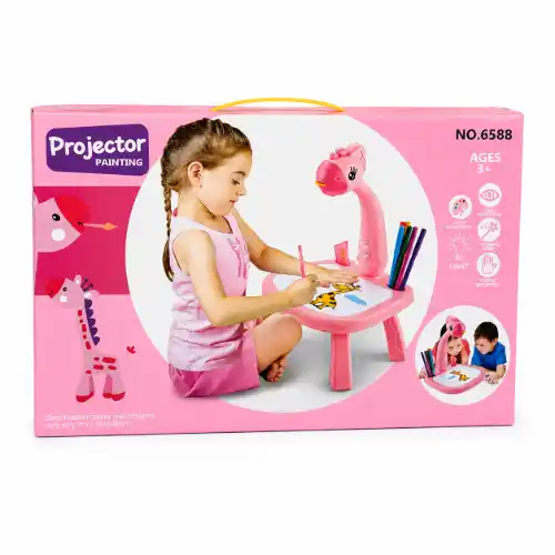 Little Hands Drawing Projector Table for Kids, Trace and Draw Projector Toy with Light