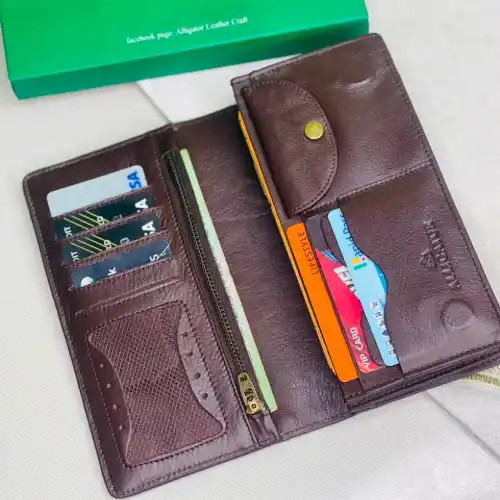 High-Quality Leather Long Wallet for Men