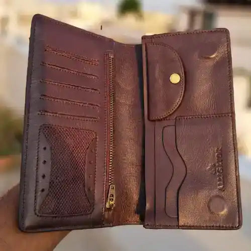 High-Quality Leather Long Wallet for Men
