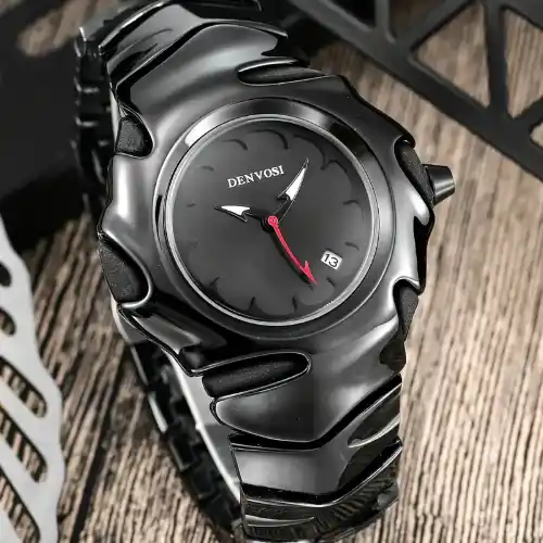 DENVOSI Premium Metal Watch – Bold Design (Full Black)
