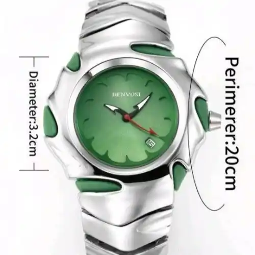 DENVOSI Premium Metal Watch – Bold Design (Green Dial)