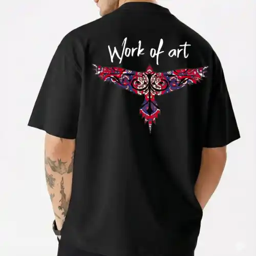 Men's Stylish Premium Drop Shoulder - Black