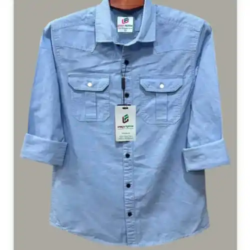 Double Pocket shirt for men(sky)