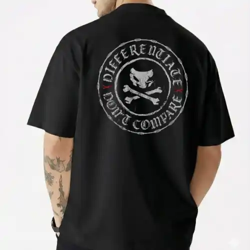 Men's Stylish Premium Drop Shoulder - Black