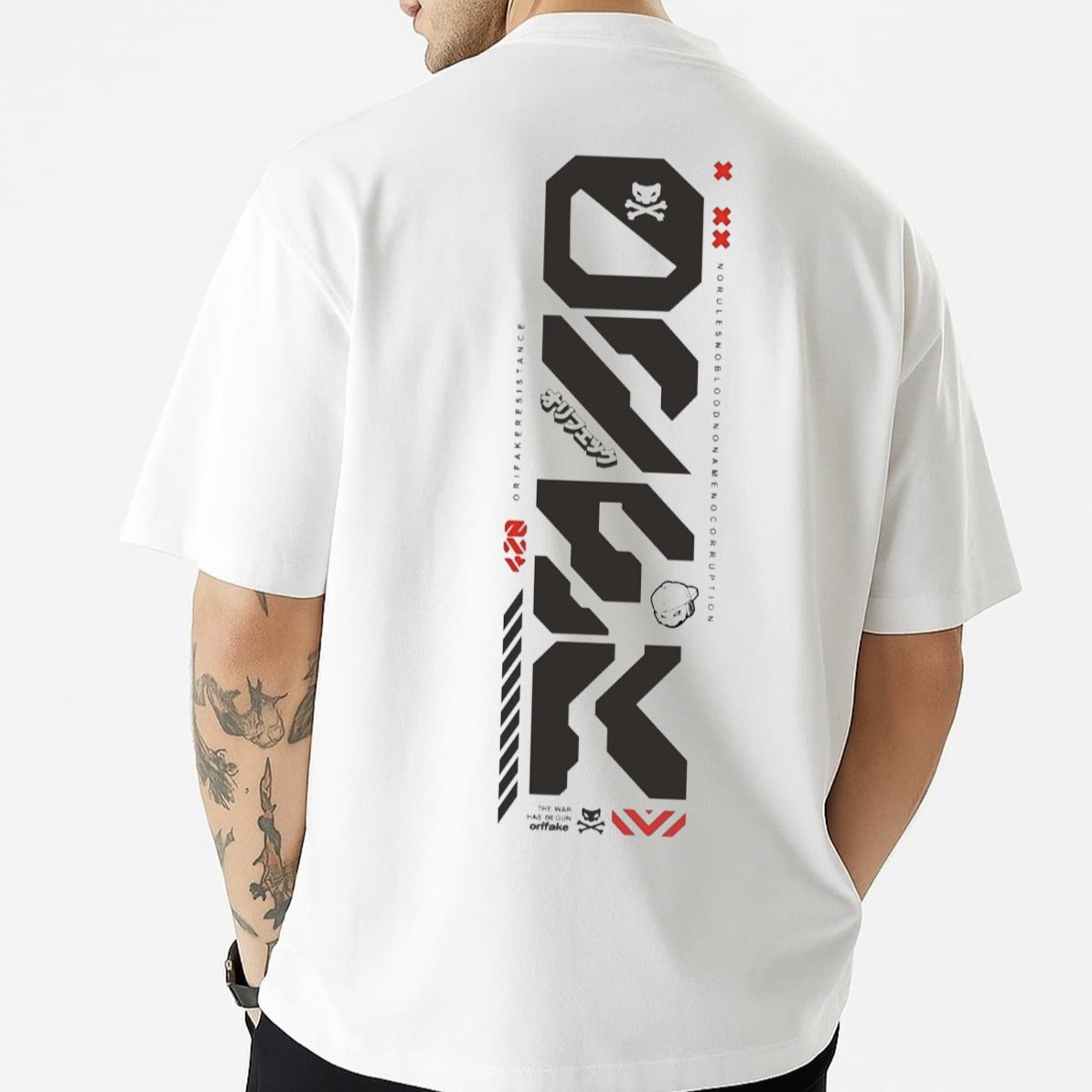 Men's Stylish Premium Drop Shoulder - White