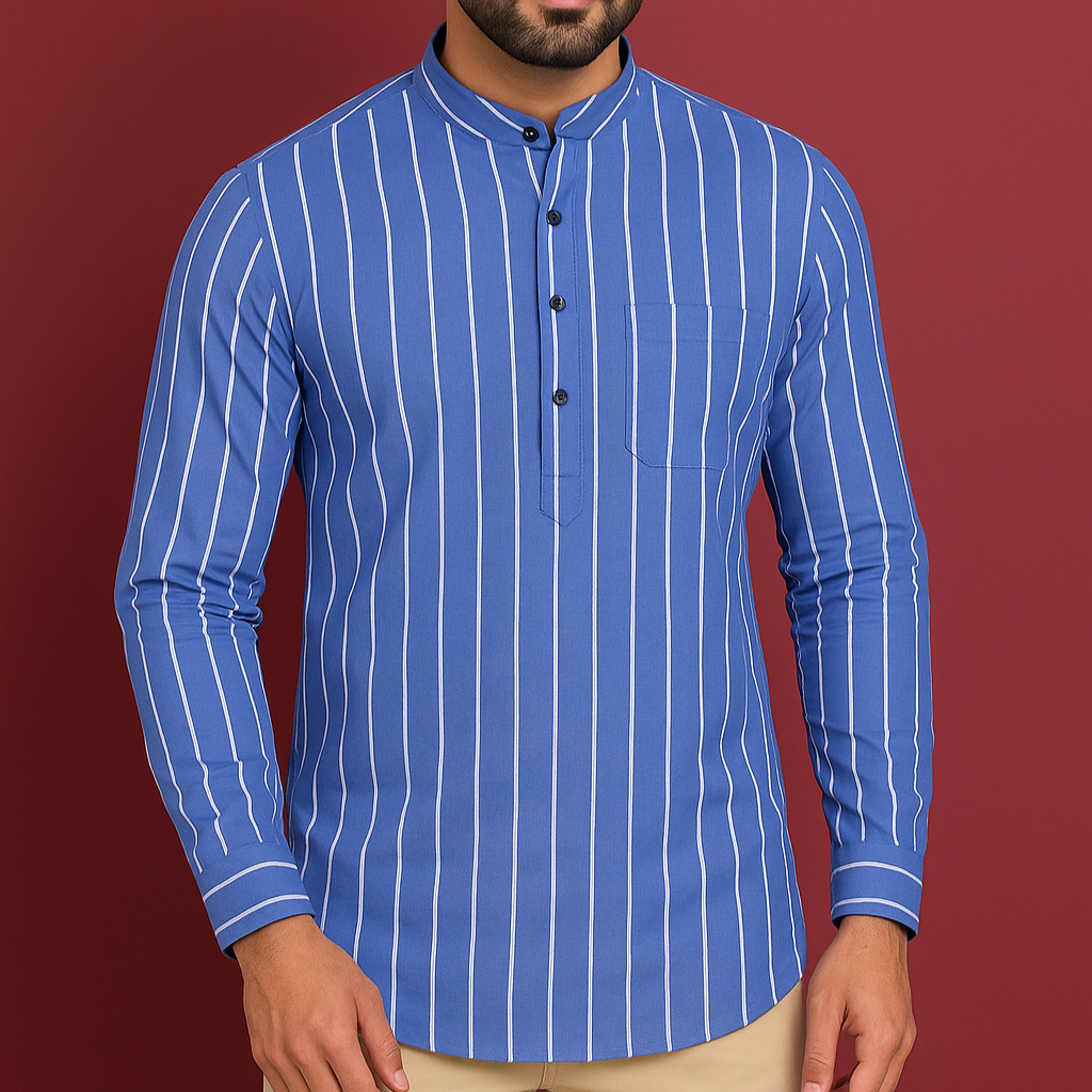 Premium Long Sleeve Striped Katua for Men