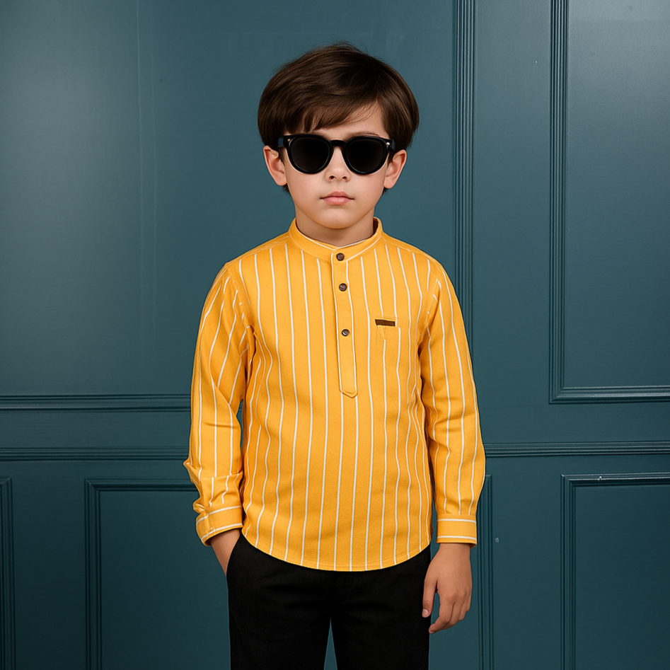 Boys' Premium Striped Cotton Katua