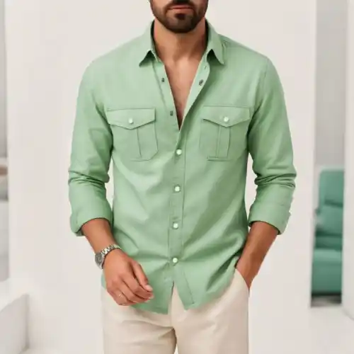 Full sleeves double pocket Shirt