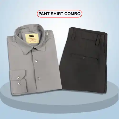 Premium Shirt & Pant Combo (Formal / Casual) (Ash & Black)
