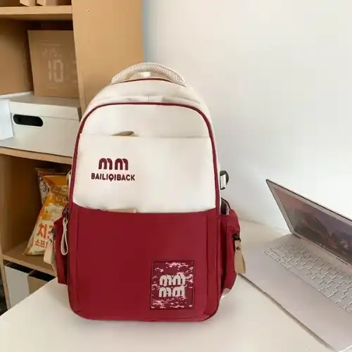 Simple Casual Backpacks (Red)