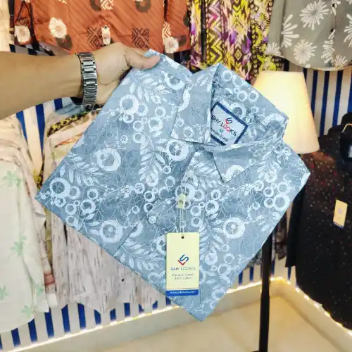 Pure Cotton Half Sleeve Print Shirt for Men's