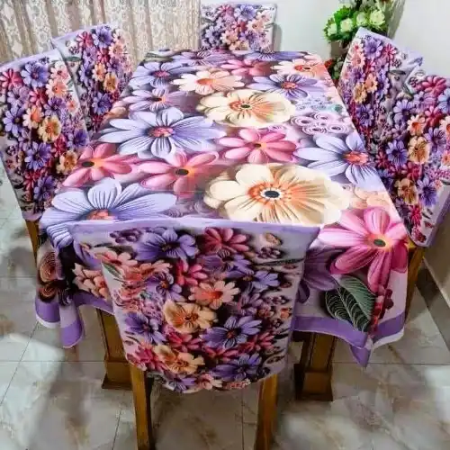 China Premium 3D Print Table Cloth Set