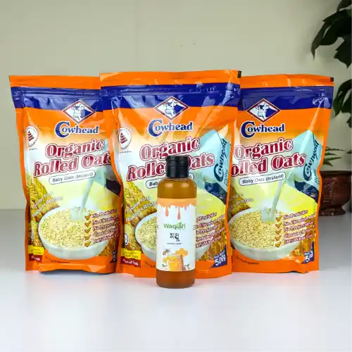 Ultimate Healthy Breakfast Combo: Cowhead Organic Oats + FREE Natural Honey