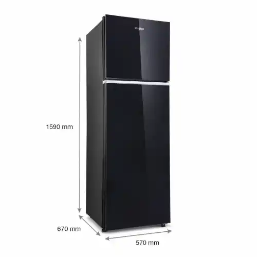 Whirlpool Neofresh Inverter 278 GD PRM Crystal Black Refrigerator