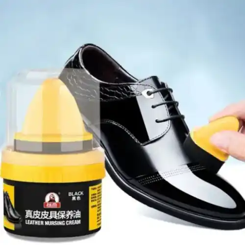 Leather Repair & Care Cream Liquid Shoe Polish with Sponge Universal Leather Balm for Shoes Bags & Car Seats