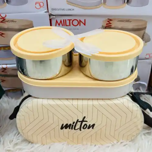 Lunch Box 2 Steel & 1 Microwave Safe Plastik Box