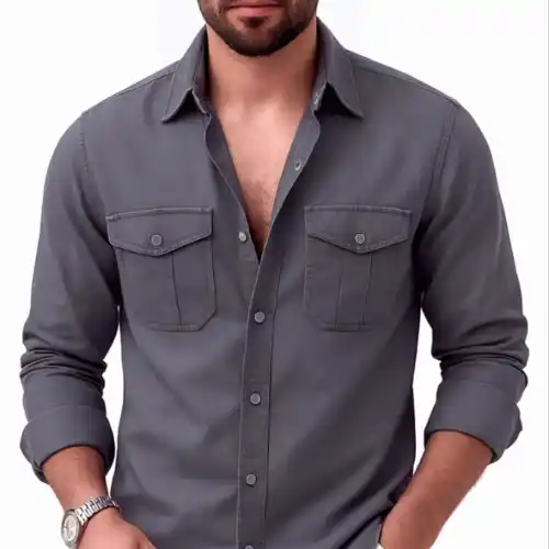 Full sleeves double pocket Shirt