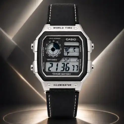 CASIO ILLUMINATOR LEATHER STRAP PREMIUM WATCH